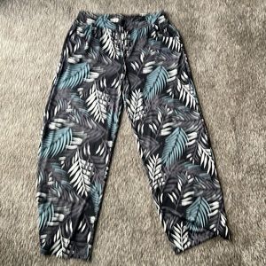 Wide leg Beautiful summer pants tropical pattern large